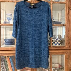 Pure Essence Pocket Knit Dress Blue Size Small
